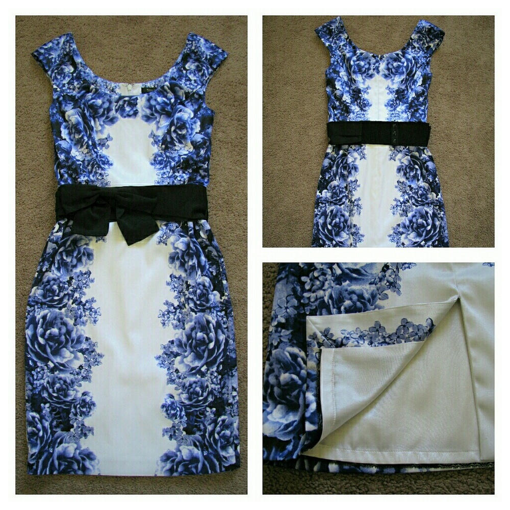 White House Black Market Floral Print Sheath Dress